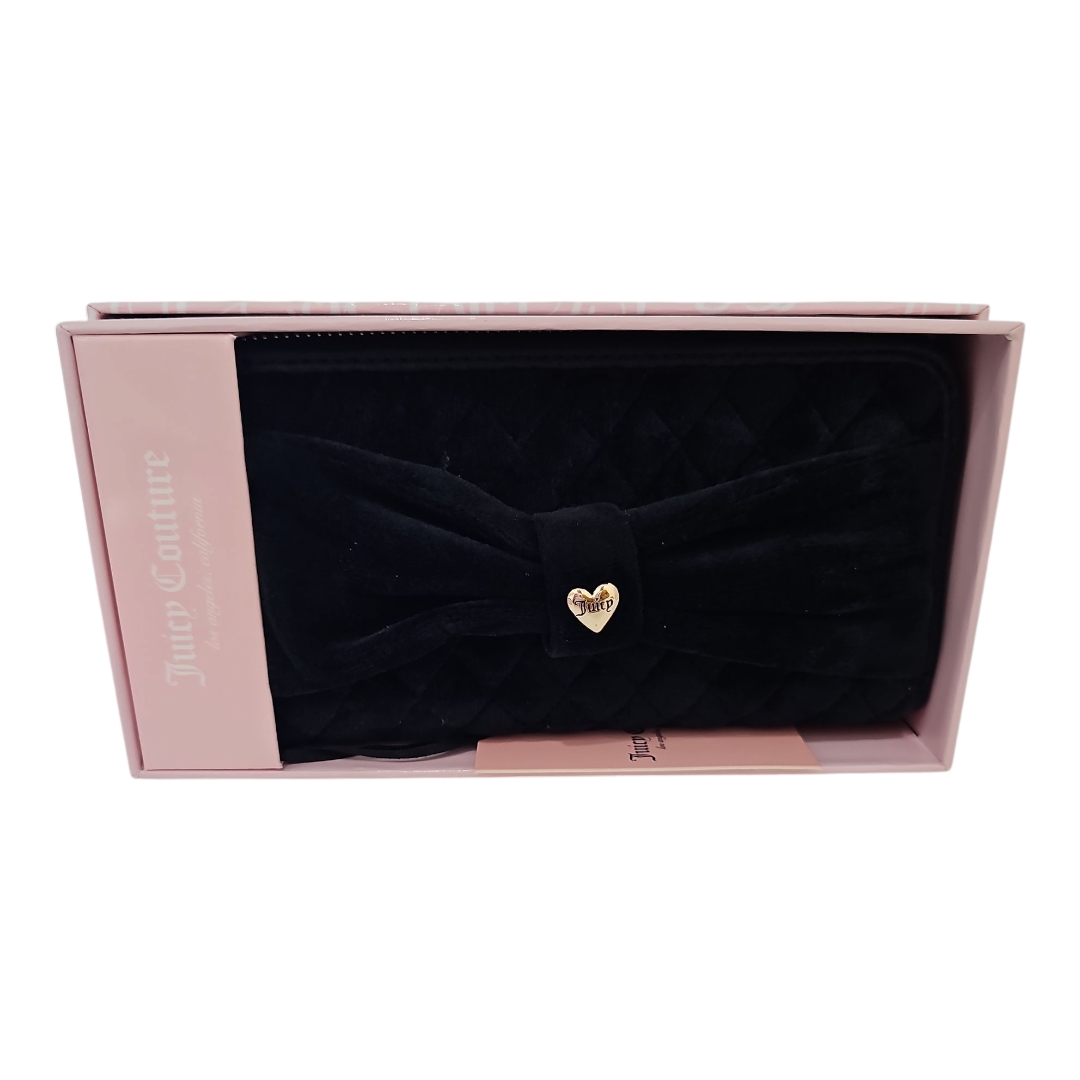 Juicy Couture Black Quilted Bow Wallet